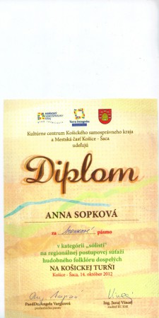 Anna Sopková - brondzové pásmo